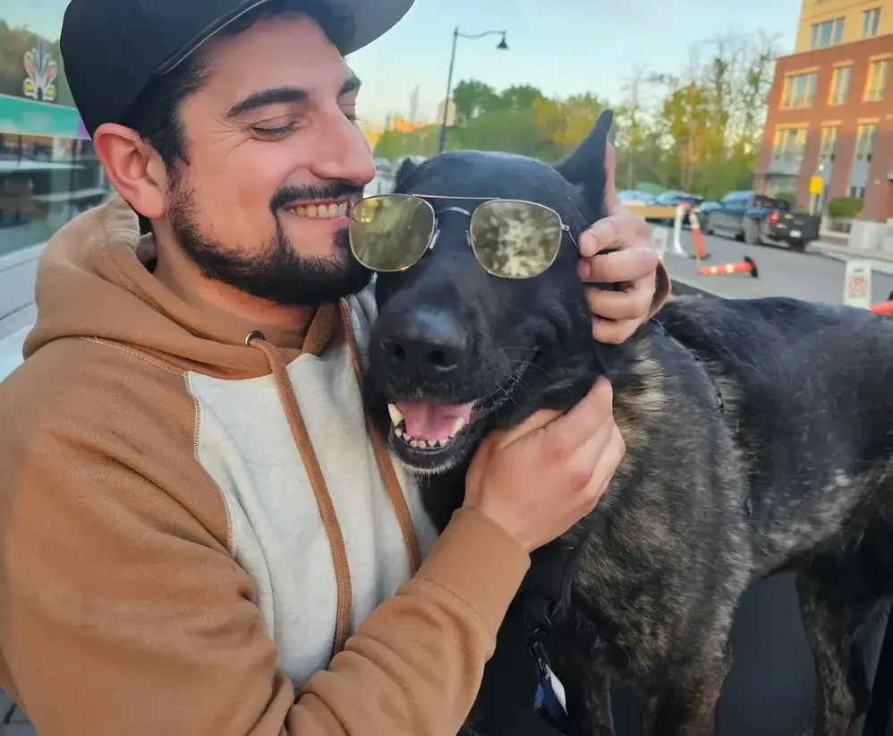 Alex and Millie That Bites! Superfood dog meal toppers crew chilling in the sun